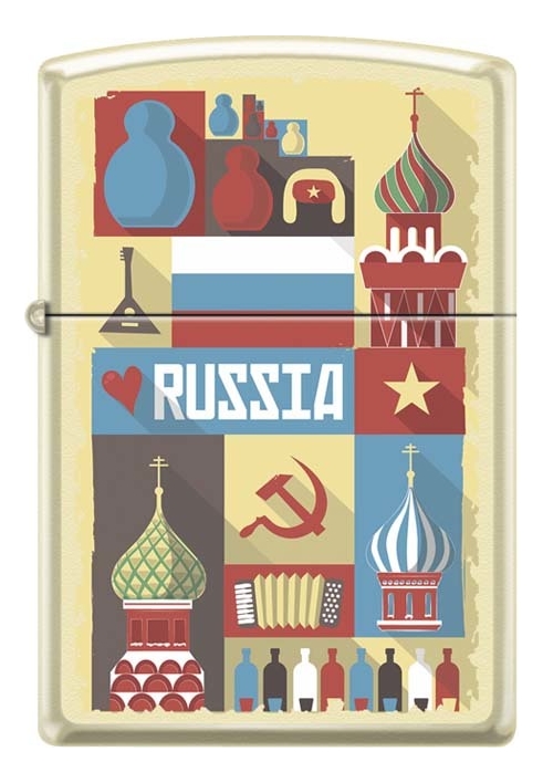 

Зажигалка бензиновая 216 Russian Postcard