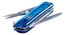 Victorinox Нож-брелок Signature 58мм 7 функций (полупрозрачный синий)