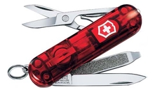 Victorinox Нож-брелок Swisslite 58мм 7 функций (полупрозрачный красный)