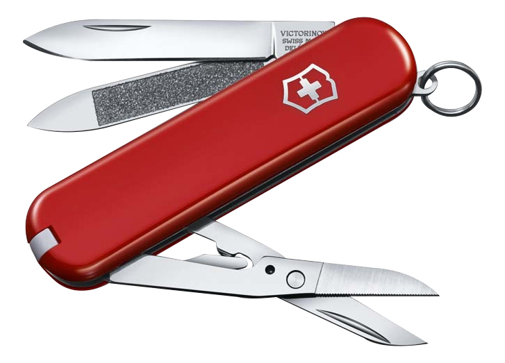 Нож-брелок Executive 81 65мм 7 функций (красный)