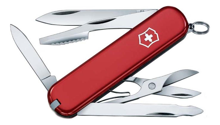 Нож перочинный Executive 74мм 10 функций (красный)