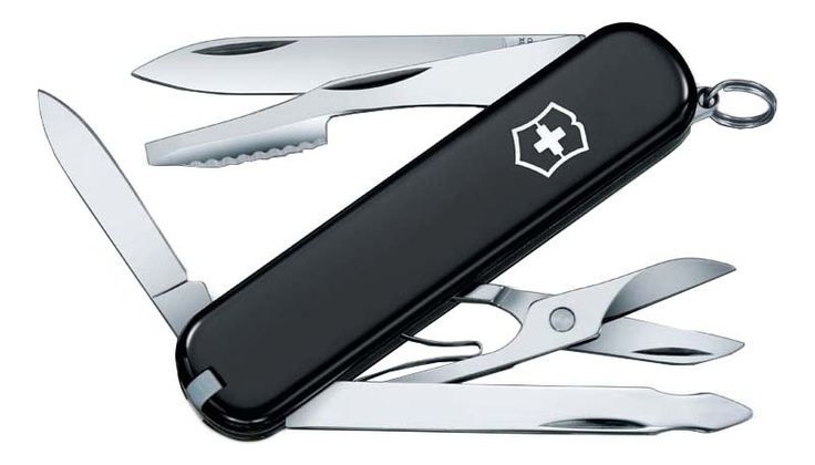 Нож перочинный Executive 74мм 10 функций (черный)