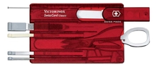Victorinox Швейцарская карточка Swisscard Classic 10 функций (полупрозрачная красная)