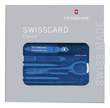 Victorinox Швейцарская карточка Swisscard Classic 10 функций (полупрозрачная синяя)