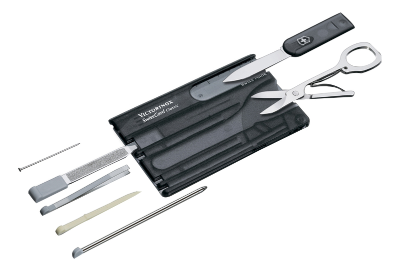 

Швейцарская карточка Swisscard Classic 10 функций (полупрозрачная черная)