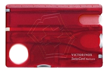 Victorinox Швейцарская карточка Swisscard Nailcare 13 функций (полупрозрачная красная)