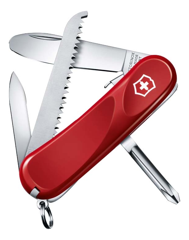Нож перочинный Junior 09 85мм 8 функций с фиксатором лезвия (красный)