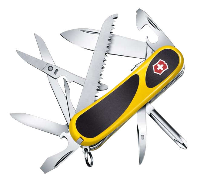 

Нож перочинный Evogrip S18 85мм 15 функций с фиксатором (желтый с черными вставками)