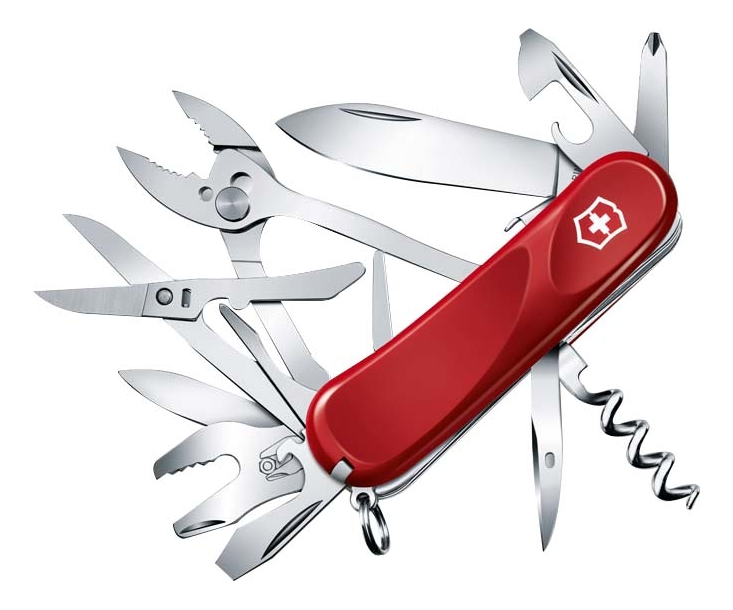 

Нож перочинный Evolution S557 85мм 21 функция с фиксатором лезвия (красный)
