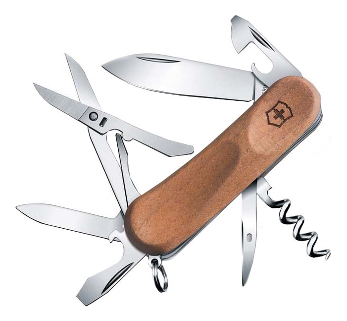 

Нож перочинный Evowood 14 85мм 12 функций (ореховое дерево)