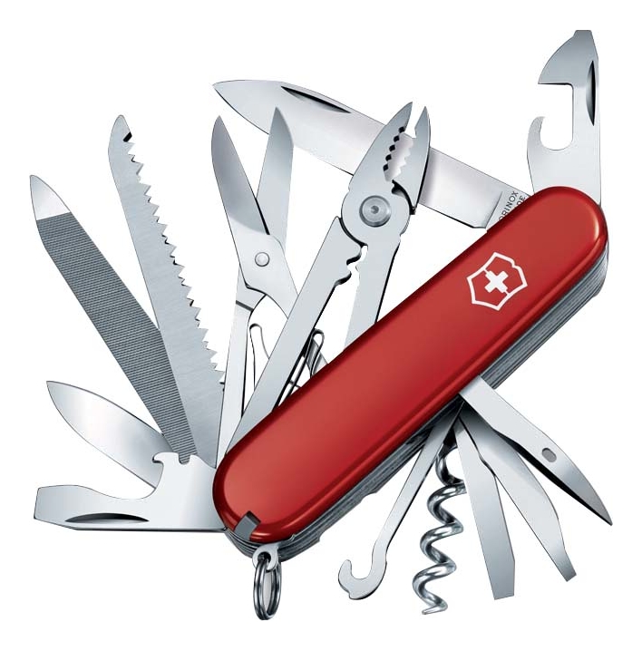 Нож перочинный Handyman 91мм 24 функции (красный)