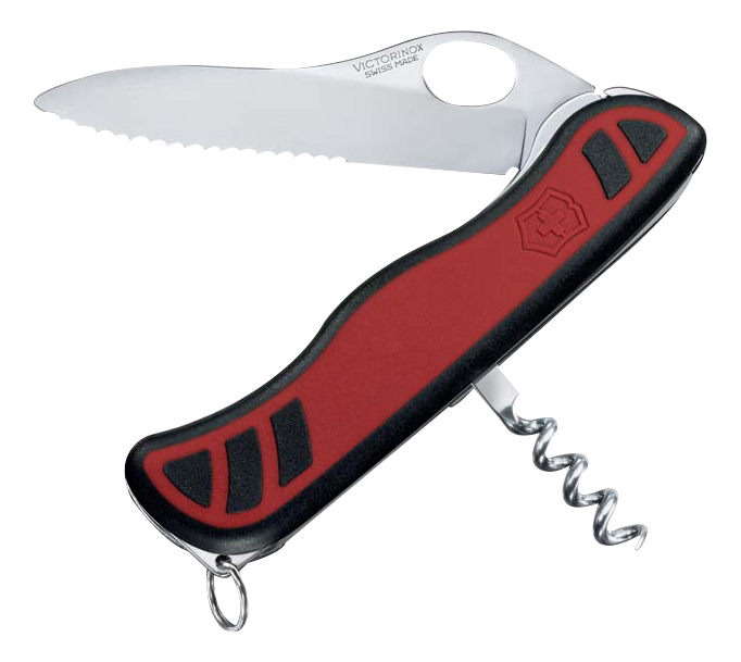 Нож перочинный Sentinel One Hand 111мм 3 функции с фиксатором (красный с черным)