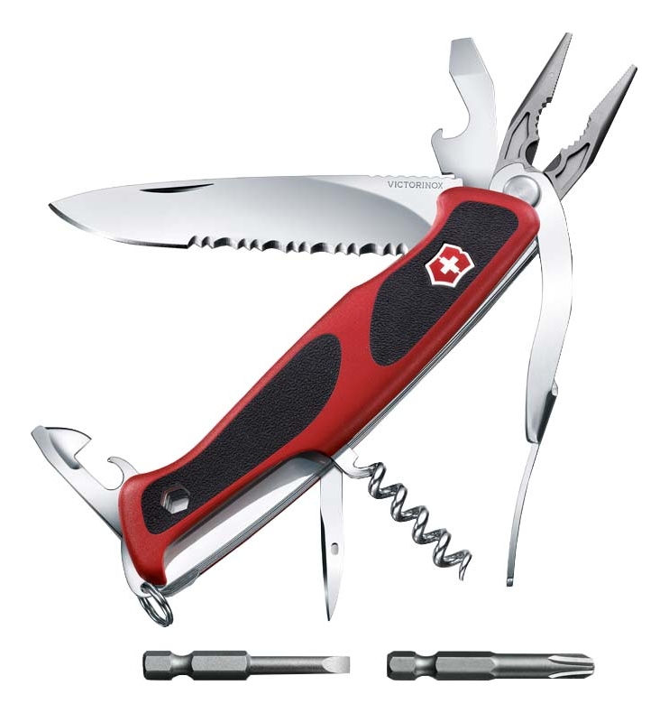Нож перочинный Rangergrip 174 Handyman 130мм 17 функций с фиксатором лезвия (красный с черным)