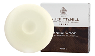 Люкс-мыло для бритья запасной блок для деревянной чаши Sandalwood Luxury Shaving Soap 99г