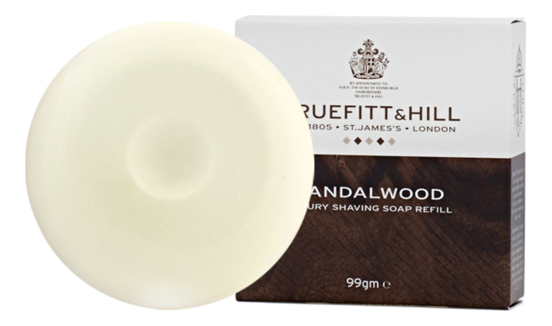 

Люкс-мыло для бритья запасной блок для деревянной чаши Sandalwood Luxury Shaving Soap 99г