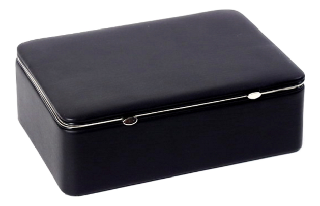 

Кожаная шкатулка с предметами для чистки обуви Black Leather Box Shoe (3 щетки + 2 крема + 1 салфетка) черная