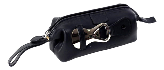

Кожаный нессесер с предметами для чистки обуви Black Small Leather Case Shoe (3 щетки + 2 крема + 1 стальной рожок + 1 салфетка) черный