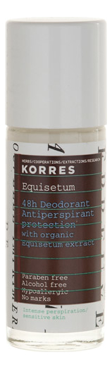 Купить Дезодорант-антиперспирант с экстрактом хвоща 48h Deodorant Antiperspirant Organic Equisetum Extract 30мл, Korres