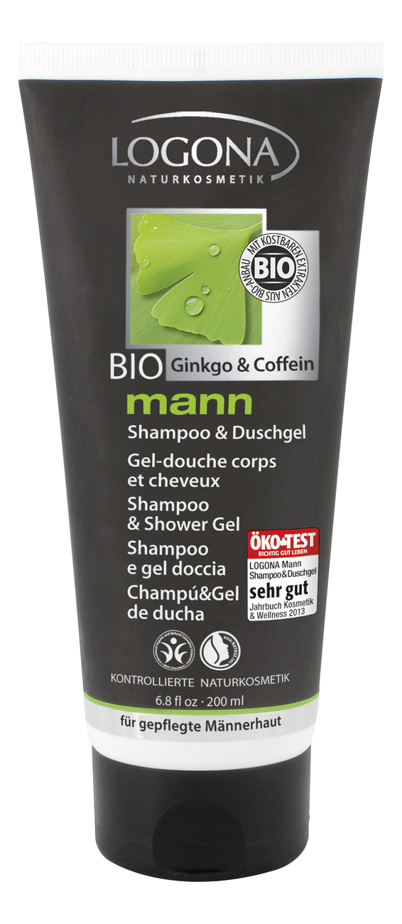 Шампунь и гель для душа Mann Shampoo  Shower Gel Ginkgo  Coffeine 200мл