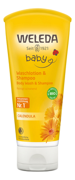 Шампунь-гель детский с экстрактом календулы Baby Calendula Shampoo & Body Wash 200мл