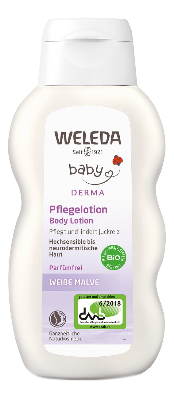 Молочко детское для гиперчувствительной кожи тела Baby Derma White Mallow Body Lotion 200мл от Randewoo