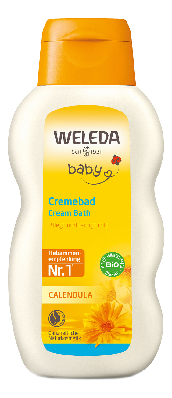 Купить Молочко для кожи младенцев с экстрактом календулы Baby Calendula Cream Bath 200мл, Weleda