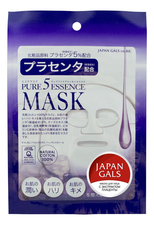Japan Gals Маска для лица с экстрактом плаценты Pure 5 Essence