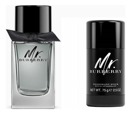 

Mr. Burberry: набор (т/вода 100мл + тв.дезодорант 75мл), Mr. Burberry