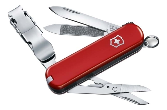 

Нож-брелок Nailclip 65мм 8 функций (красный)