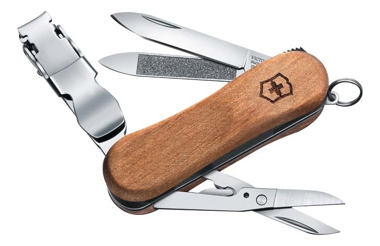 

Нож-брелок Nailclip Wood 65мм 6 функций (деревянная рукоять)