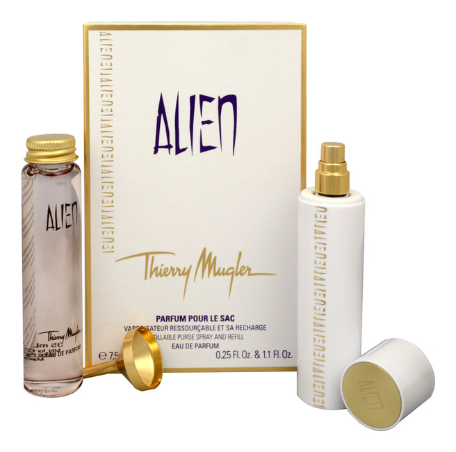 Alien: парфюмерная вода 35мл запаска (флакон + лейка + дорожный флакон 7,5мл)