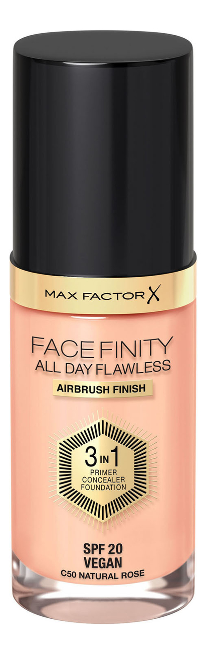 

Тональная основа Facefinity All Day Flawless 3 in 1 30мл: 50 Natural, Тональная основа Facefinity All Day Flawless 3 in 1 30мл