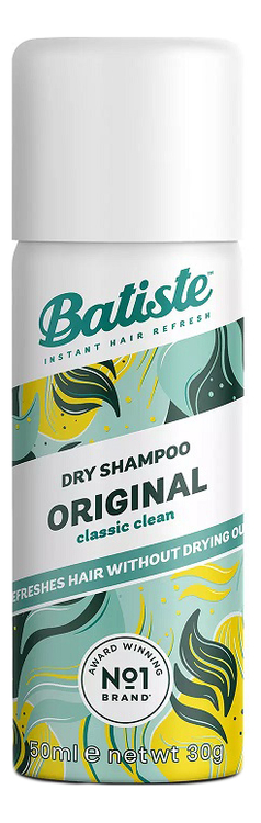 

Сухой шампунь (классический) Dry Shampoo Clean & Classic Original 50мл: Шампунь 50мл, Сухой классический шампунь для волос Dry Shampoo Clean & Classic Original