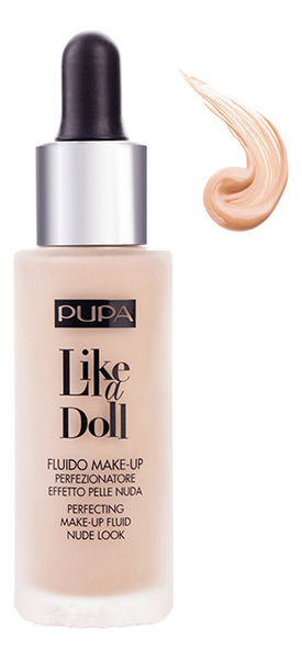 Тональный крем Like A Doll Make-Up Fluid Nude Look 30мл: 40 Средний бежевый тональный крем like a doll make up fluid nude look 30мл 30 естественный бежевый