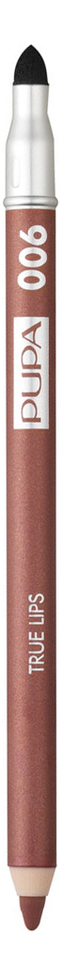 Карандаш для губ с аппликатором True Lips Pencil 1,2г: 006 Brown Red