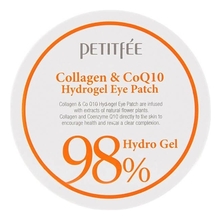 Petitfee Гидрогелевые патчи для области вокруг глаз Collagen & CoQ10 98% Hydro Gel Eye Patch 60шт