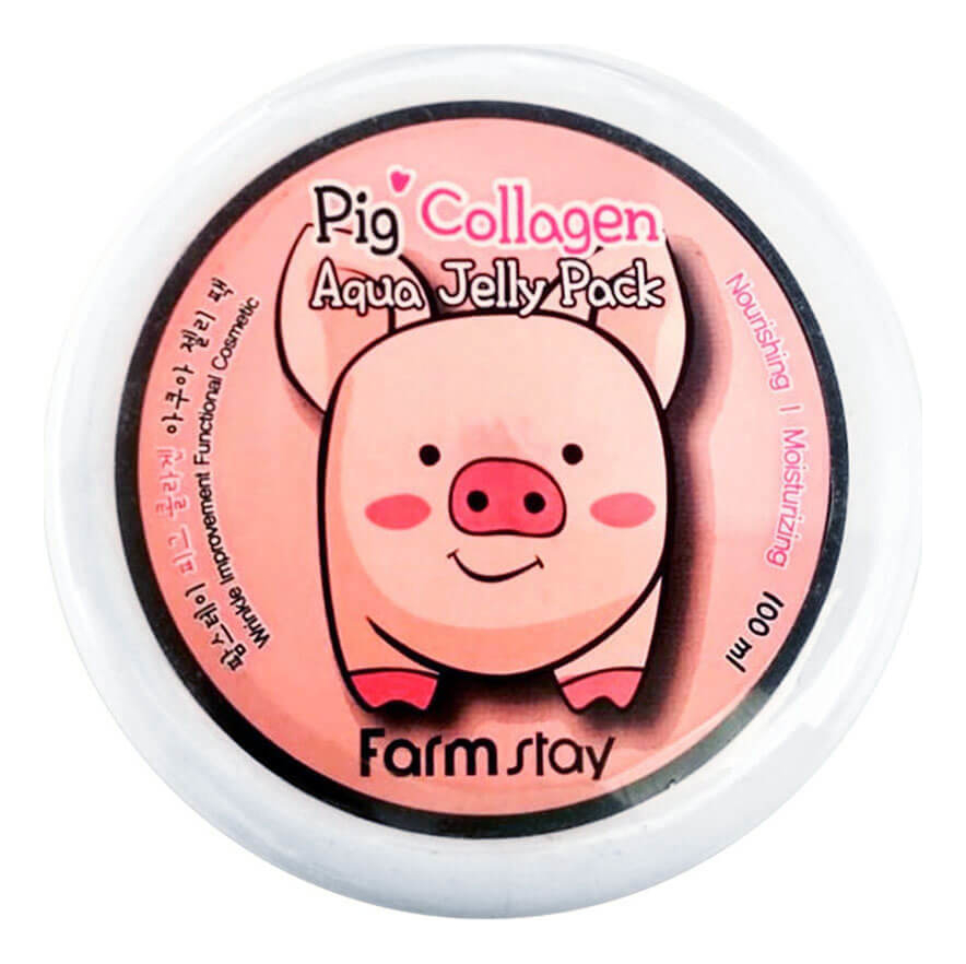 

Увлажняющая маска-желе для лица со свиным коллагеном Collagen Aqua Piggy Jelly Pack 100мл