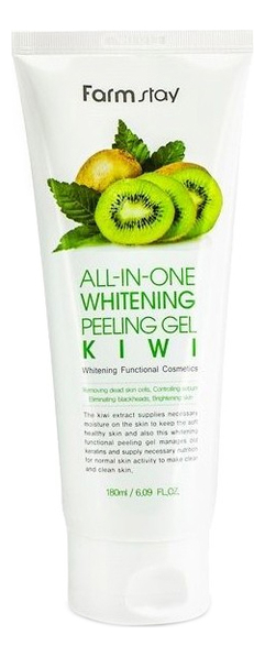 Пилинг-гель для лица с экстрактом киви и муцина улитки Snail All-In-One Whitening Peeling Gel Kiwi 180мл пилинг гель для лица с экстрактом киви и муцина улитки snail all in one whitening peeling gel kiwi 180мл