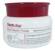 Farm Stay Восстанавливающий крем для лица с муцином улитки Snail Repair Cream 100г