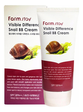 Farm Stay Восстанавливающий BB крем для лица с муцином улитки Visible Difference Snail BB Cream SPF50+/PA+++ 50г
