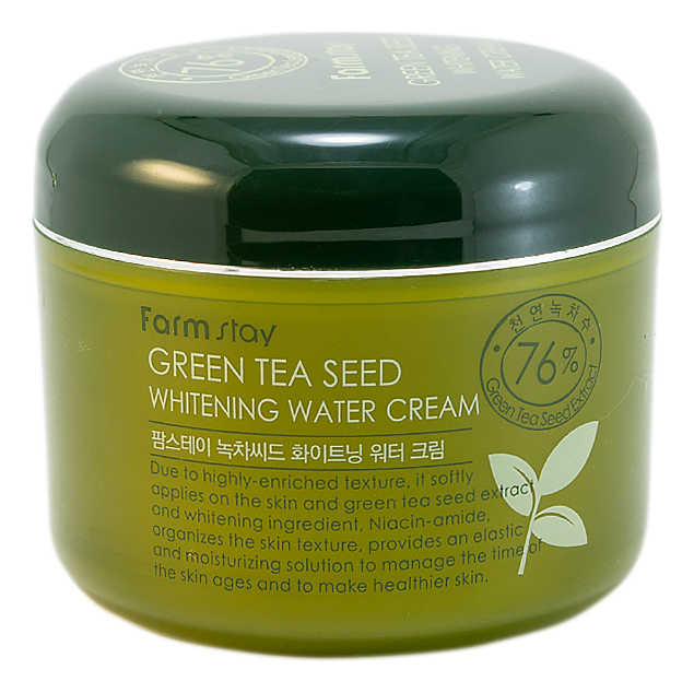 

Увлажняющий осветляющий крем для лица с экстрактом зеленого чая Green Tea Seed Whitening Water Cream 100г