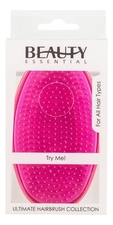 Beauty Essential Овальная расческа для сухих и влажных волос Tangle Brush (малиновая)