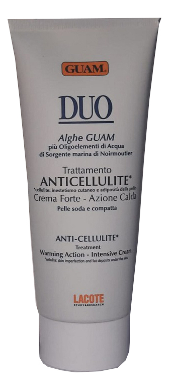 Крем антицеллюлитный с разогревающим эффектом Duo Trattamento Anticellulite Creme Forte 200мл крем для живота и талии с разогревающим эффектом guam duo pancia girovita crema forte azione calda 150 мл