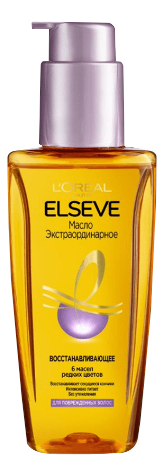 Восстанавливающее экстраординарное масло для секущихся кончиков ELSEVE 6 Масел Редких Цветов 100мл масло для волос совершенствующее elseve экстраординарное 6 масел редких цветов 100 мл