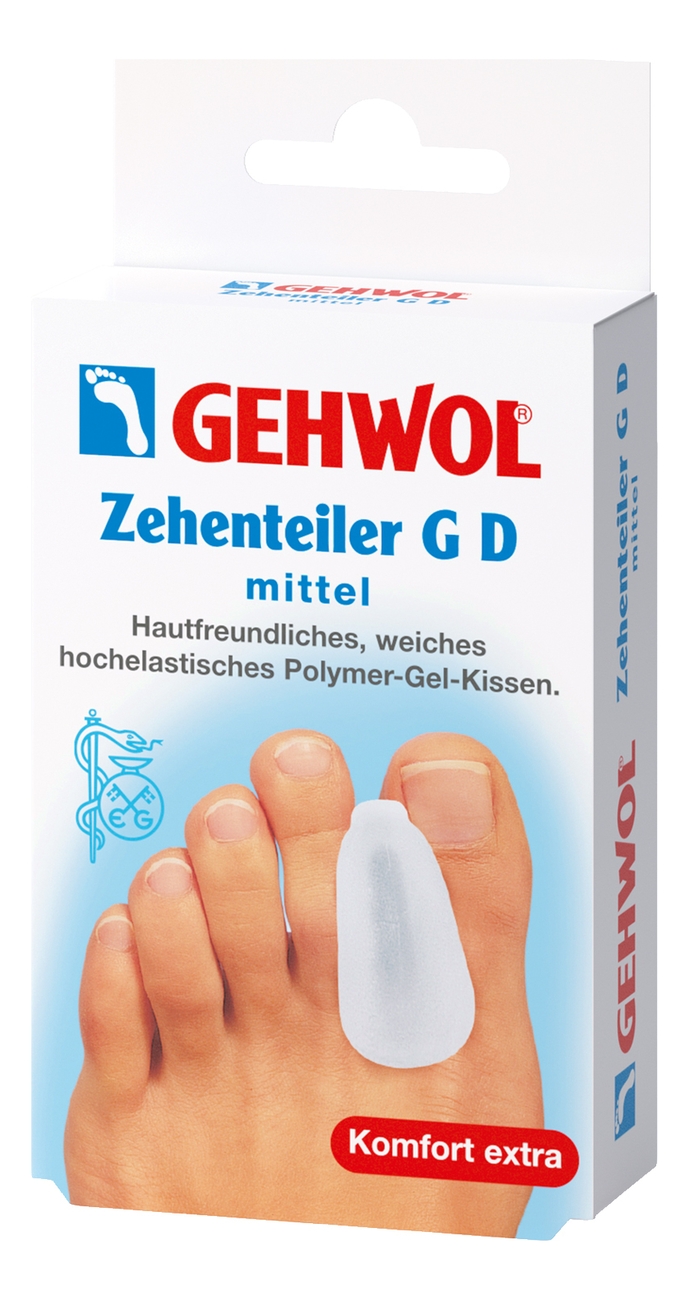 цена Гель-корректор для большого пальца Zehenteiler GD 3шт (средний размер): Средний размер