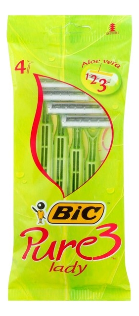 Станок для бритья bic бик 3 action одноразовий 4шт