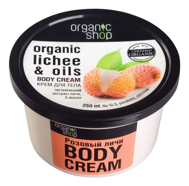 

Крем для тела Розовый личи Organic Lichee & Oils Body Cream 250мл
