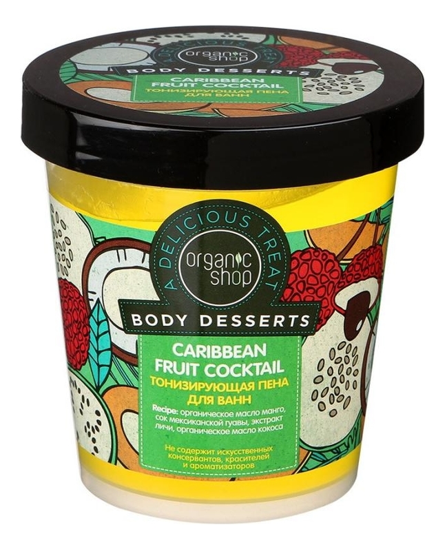 

Пена для ванны Тонизирующая Body Desserts Caribbean Fruit Cocktail 450мл
