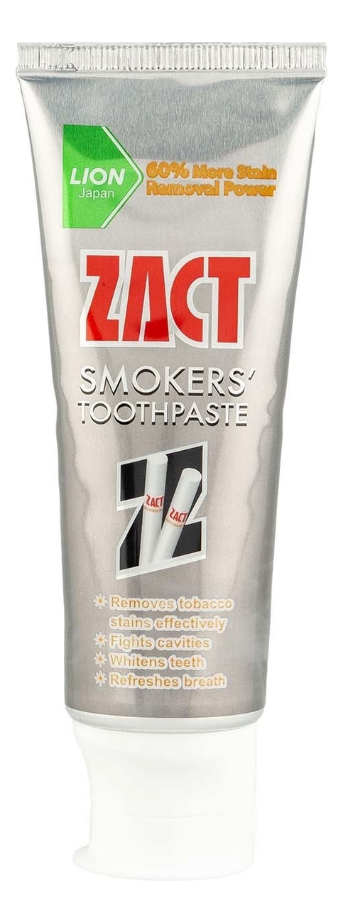 Зубная паста для курящих Zact Smokers' 100г паста зубная для курящих 1905 smokers 75 мл