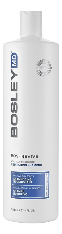 Шампунь для истонченных неокрашенных волос Bos Revive Non Color Treated Hair Nourishing Shampoo: Шампунь 1000мл bosley шампунь bos revive nourish питательный для истонченных неокрашенных волос 300 мл